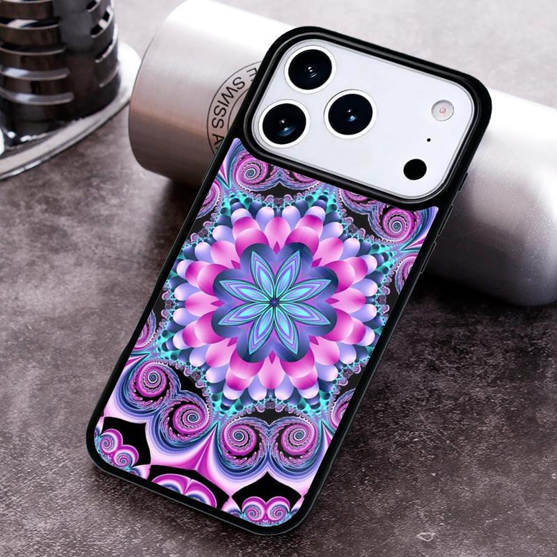 Чехол для телефона с цветочным тотемом Мандала для iPhone 17 16 15 Pro Max Air 14 13 12 11 Plus Ударопрочный Capa Чехол