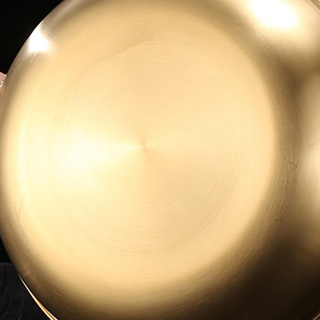 Кастрюля из нержавеющей стали для приготовления лапши быстрого приготовления, маленькая кастрюля для тушения на одну персону, сухая кастрюля с плоским дном и двумя золотыми ушками, бытовая газовая кастрюля для супа из морепродуктов