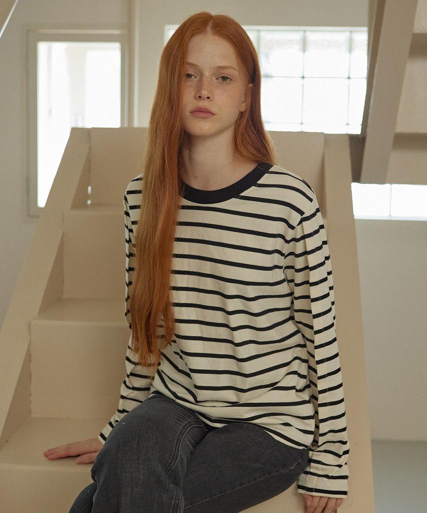 YUPPE Tucked Stripe T-Shirt_Black