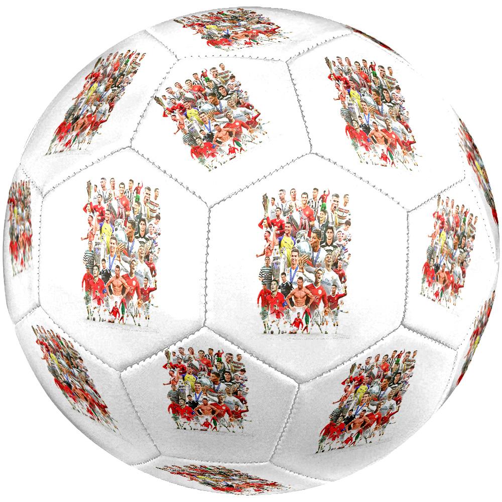 Cristiano Ronaldo Size 5 Soccer Football Machine-Stitched Indoor/Outdoor Training and Matches Perfect Commemorative Gift for Soccer Lovers