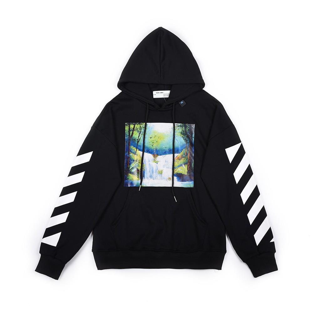 Высококачественная модная толстовка OFF WHITE Basic с 3D-принтом Стрела