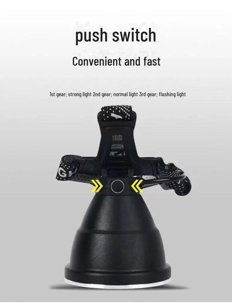 Светодиодный налобный фонарь с USB-зарядкой для ночной рыбалки, мощный, двухцветный (Белый / желтый), Наружный прожектор для горнодобывающей промышленности и рыболовства