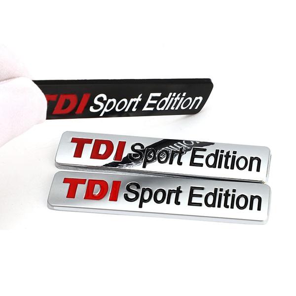 3D-металлический TDI Sport Edition с логотипом Turbo, наклейка на автомобиль, эмблема, значок, наклейка