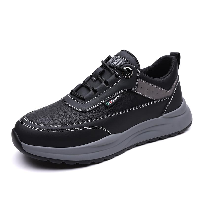 Classic Men'S Leather Sneakers Comfortable Casual Shoes For Daily Wear Fashionable Male Sports Footwear Outdoor Treking Trainers