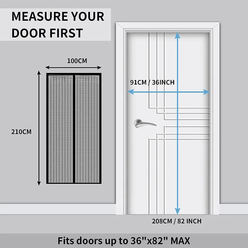 Magnetic Mosquito Net Door Window Automatic Closing Curtains 80/90/100 Cms Curtain Shades Screen Home Textile Garden