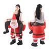 Santa Costume Funny Father Christmas Riding Inflatable Show Party Cosplay Role Playing Props