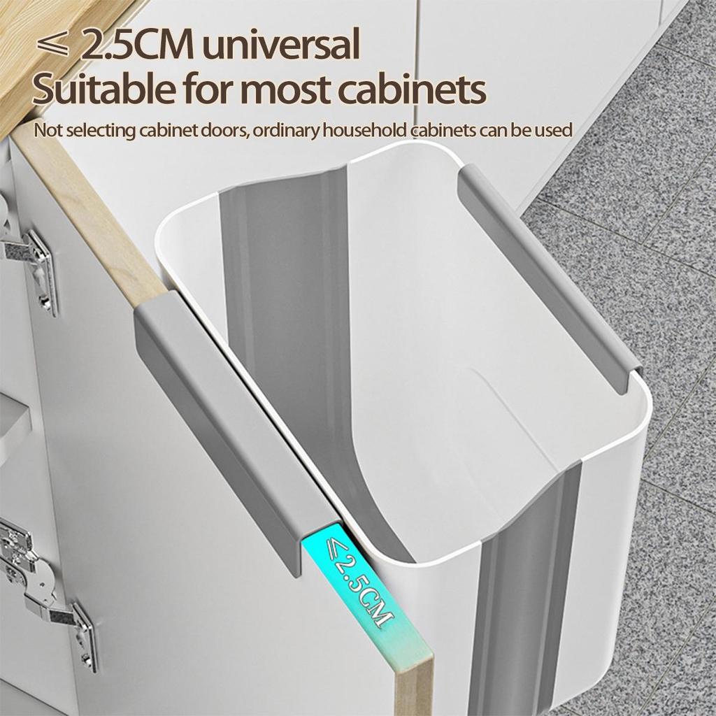 Настенное складное кухонное мусорное ведро с крючком для шкафа