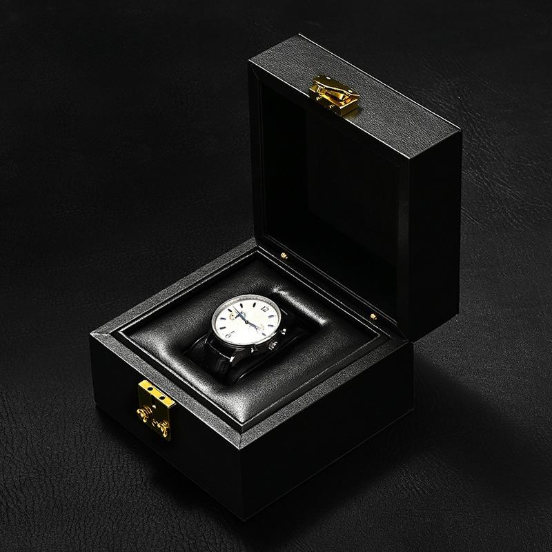 Luxury Watch Box, Light Luxury PU Leather Travel Watch Case, Portable Wristwatch Gift Storage Box