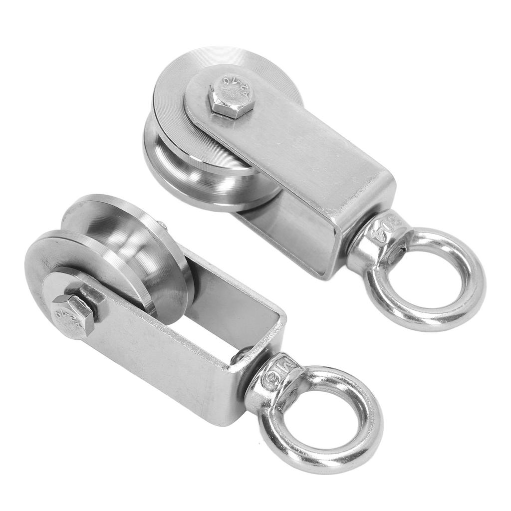 2 шт. Кабельные шкивы Вращение на 360 градусов Ролики из нержавеющей стали Встроенные двойные подшипники