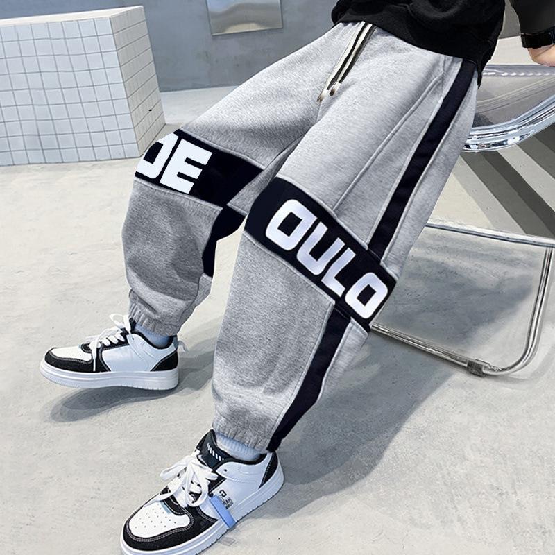 Одежда для мальчиков Весна Осень Спортивные штаны для мальчиков Детские спортивные штаны Повседневные брюки с цветными блоками Детская одежда