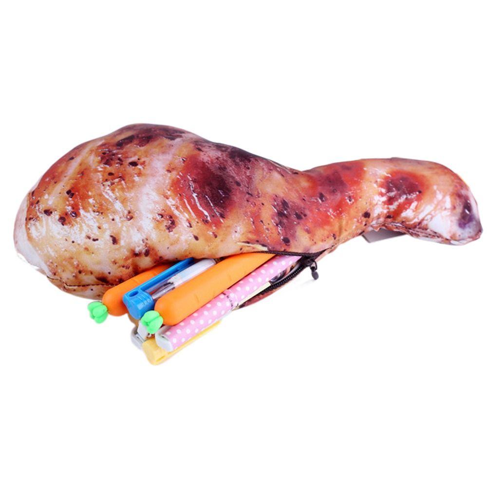 Pig's Trotters Fish Shape Pen Bag Drumstick Carp Stationery Bag Meat Pencil Case Back To School
