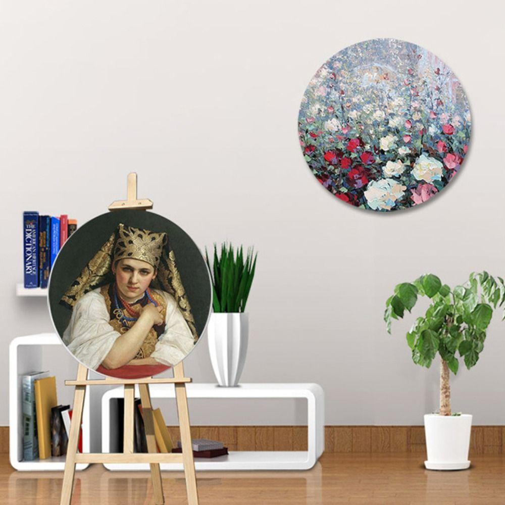 Хлопок Утолщенный для Художника Живописца Деревянная Доска для Живописи Доска для Рисования Рамка для Картины Круглый Холст