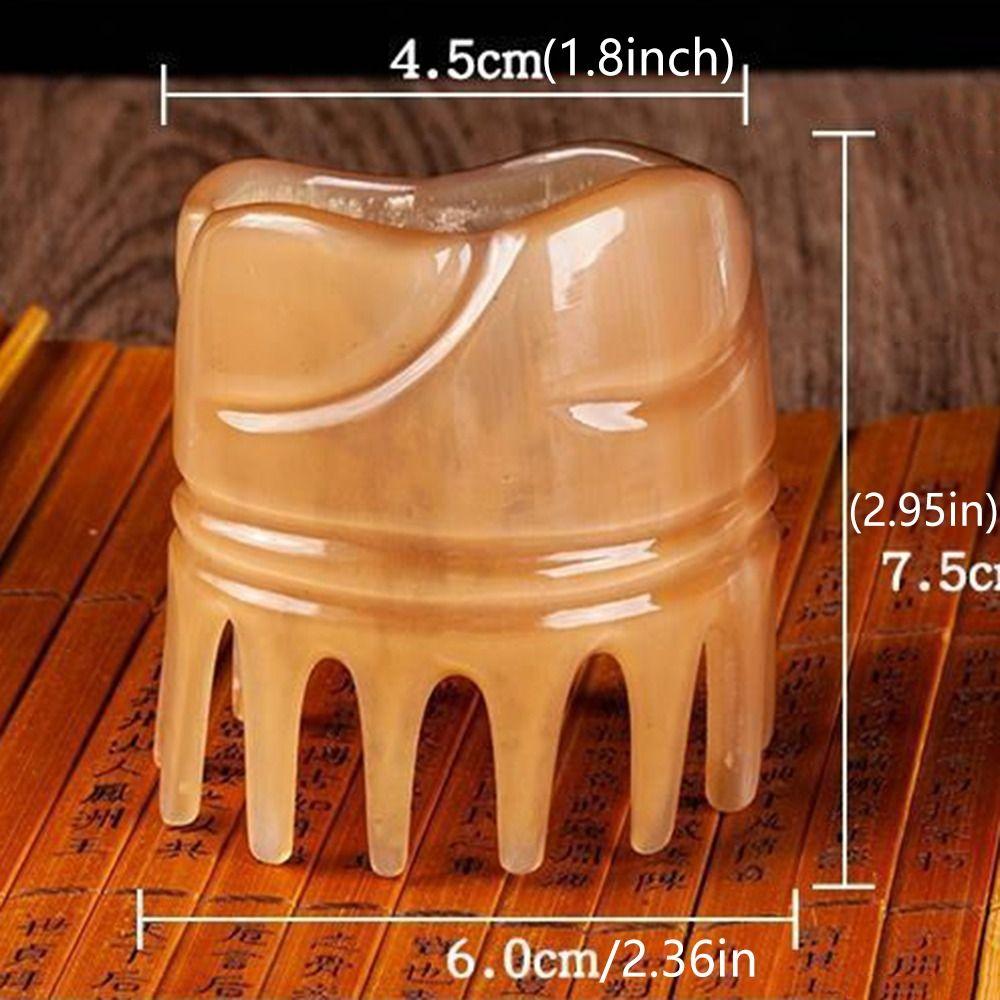 Gua Sha Ox Horn Massage Comb Meridian Scrapping Buffalo Horn Meridian Comb Men