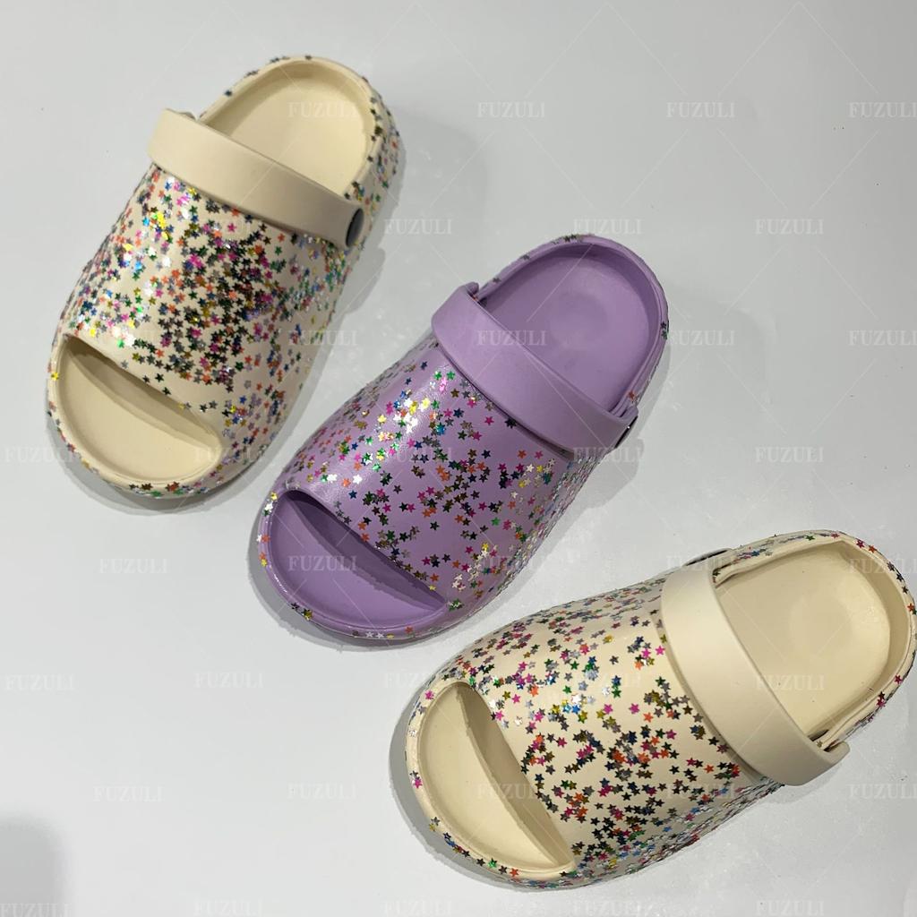 Мягкие тапочки для девочек и детей, тапочки с рыбьим ртом, повседневные классные тапочки, женская летняя новая верхняя одежда, пляжная обувь