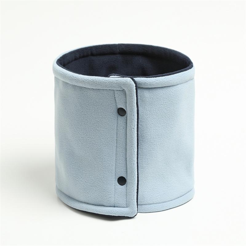 Двухслойный шарф, зимняя новая защита от тепла для мужчин и женщин, пуловер для шейного отдела позвоночника, шейный платок, однотонный шерстяной вязаный утолщенный шарф