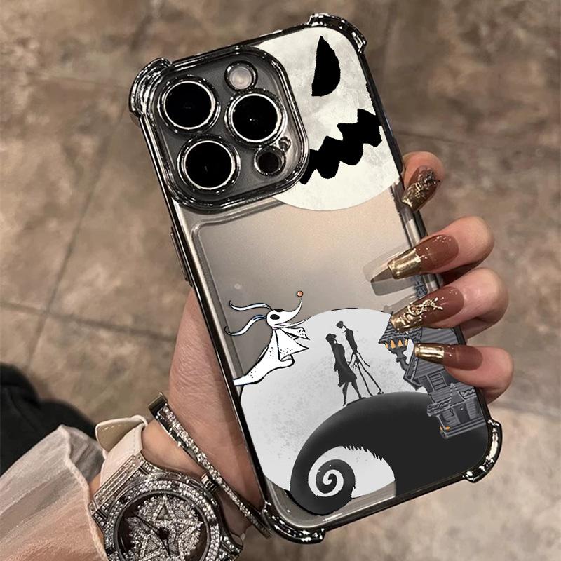 Чехол с покрытием "Кошмар перед Рождеством" для iPhone 17 17e 16 15 14 13 12 11 Pro Max X XR XSMax Mini Air Plus Противоударный
