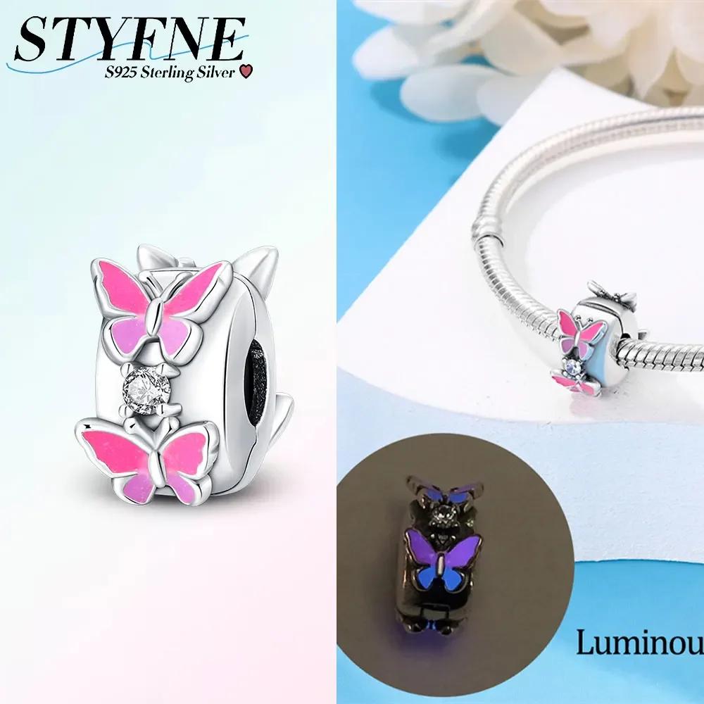 Изысканный цвет Стрекоза Отпечаток лапы Чешуя дракона Клипса Шарм Разделитель Медная бусина Подходит для оригинального ожерелья браслета DIY Подарок Женщинам