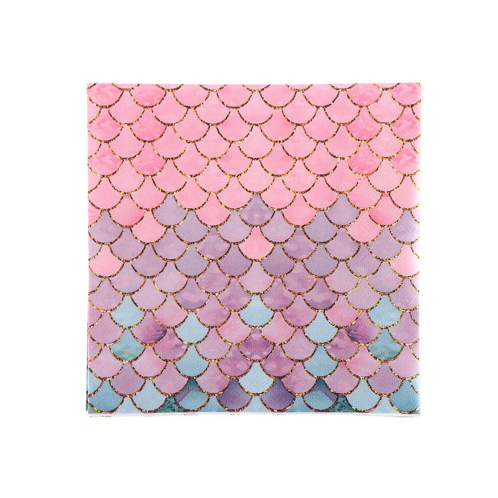 16/20 шт. Свадьба для девочки День рождения Салфетка Подводный мир Бумажный стаканчик Вечеринка Русалочки Бумажная тарелка Одноразовый набор посуды