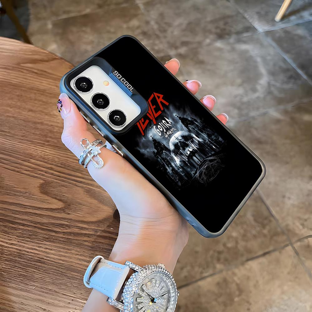 S-Slayer Metal Rock Band Phone Case For Samsung A25 A33 5G A54 A36 A35 A56 A52 A14 Shockproof Colorful Cover