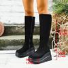 Модные французские ретро сапоги до колена женские 2025 осень и зима новые маленькие высокие сапоги рыцаря