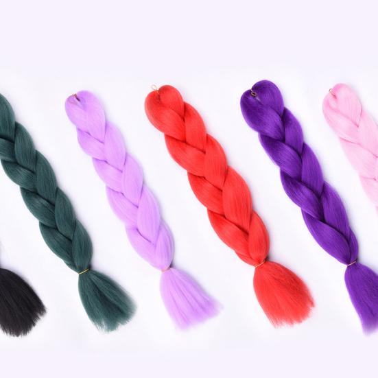 Женские Jumbo вязание крючком плетение Ombre Color Синтетические наращивания волос Kanekalon