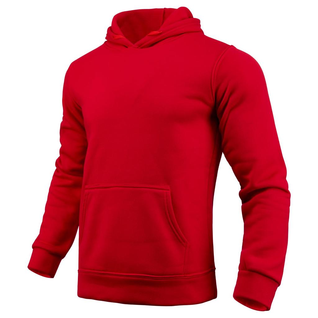 180g Solid Color Long Sleeve Plain Hoodie - Casual Streetwear Pullover Sweatshirt
