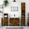 VidaXL Bathroom Cabinet Smoked Oak 30x30x100 Cm Engineered Wood 831569
