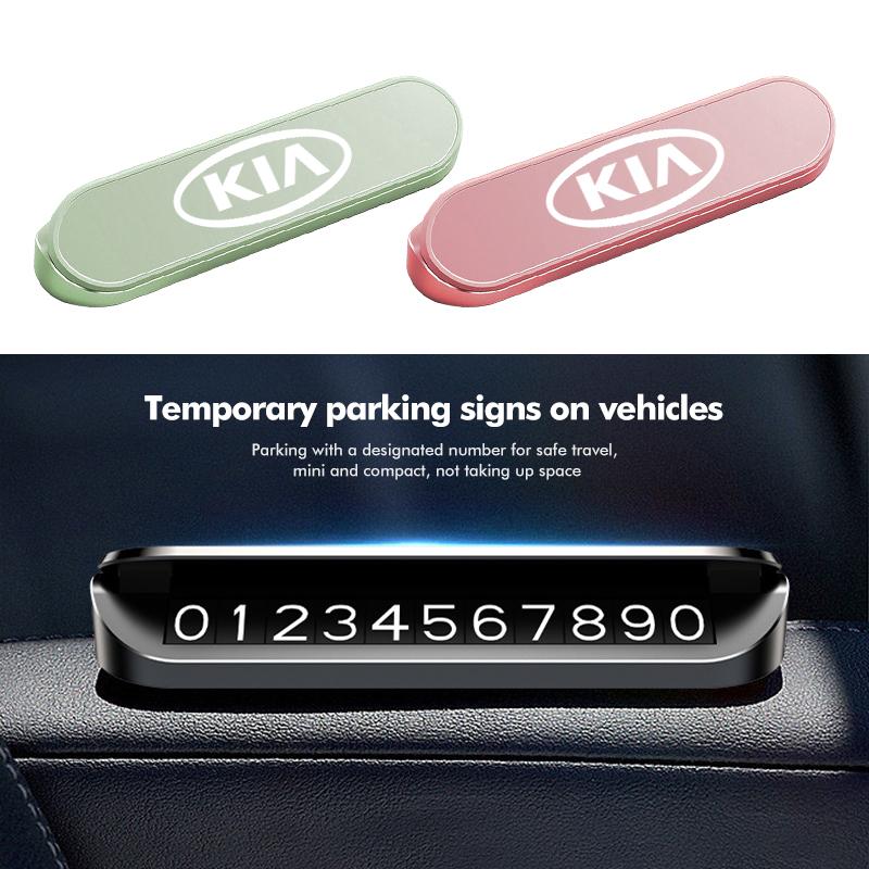 Для автомобиля KIA Номер телефона Временный знак остановки Парковочная карта Карточка Номерной знак Ceed Sportage Rio K5 K2 Optima Cerato Proceed Venga