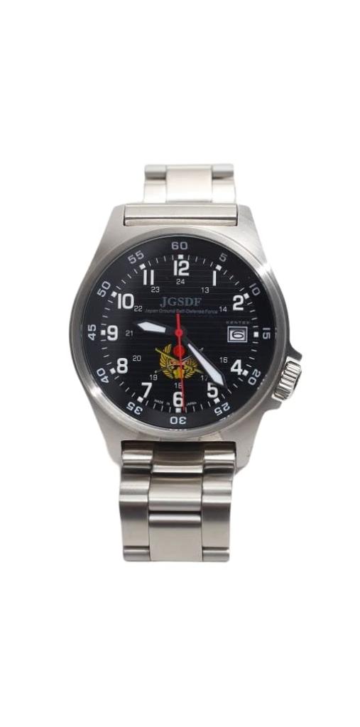 KENTEX Men's Wristwatch Japan Ground Self-Defence Force Made In Japan Hinomaru Metal Belt JT-WA-MB-001 Black