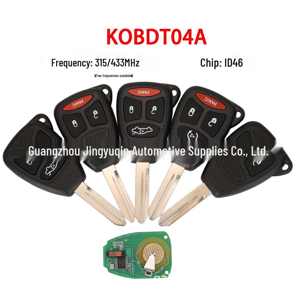 Совместимый брелок-ключ KOBDT04A для Jeep, Dodge, Chrysler - 315/433 МГц ID46
