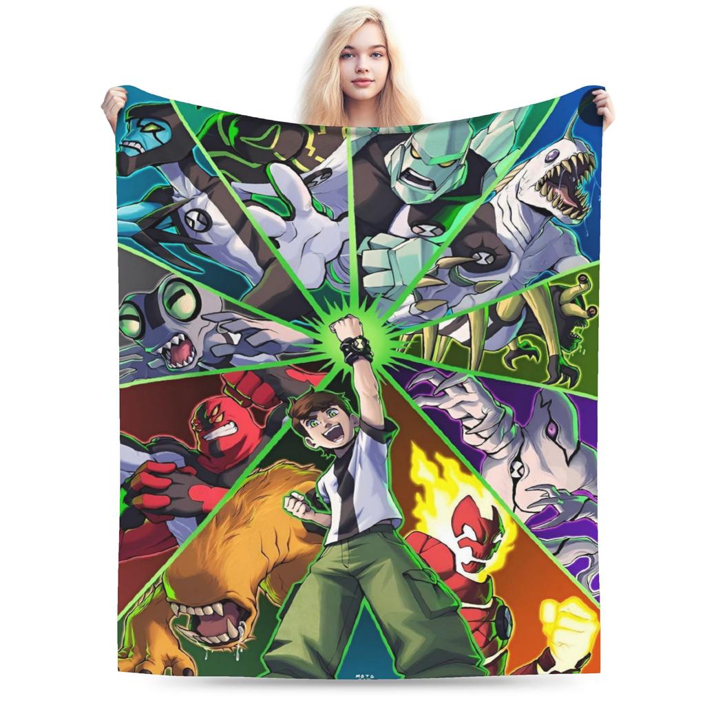 Ben 10 Omnitrix Blankets Quality Super Soft  Throw Blanket Winter Girls Boys Couch Bed Fashion Bedspread