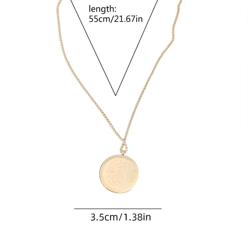 Изящное ожерелье из нержавеющей стали в исламском стиле, модная цепочка до ключиц для женщин и мужчин