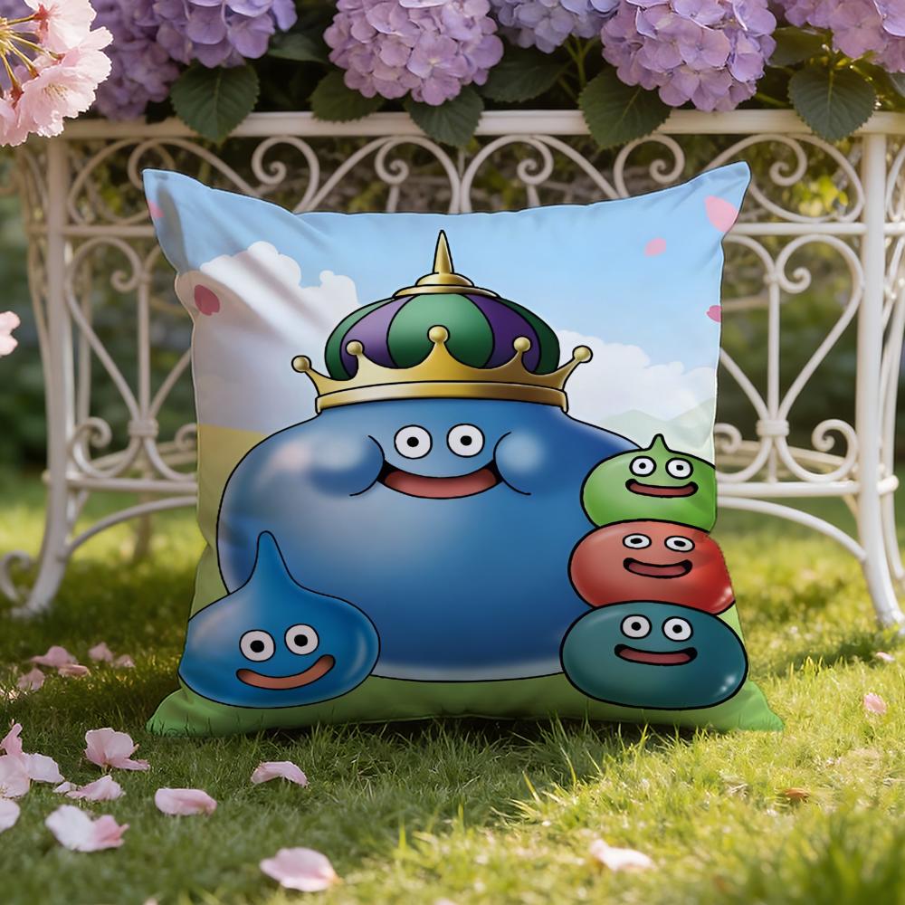 Anime D-Dragon Q-Quest Rocket Slime Cushion Cover Home & Car Dual-Scene Pillow Cover: Reversible for Premium Comfort
