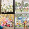 Colorful Flower Butterfly Window Sticker Double-Sided Visual Static Sticker Bedroom Living Room Decorative Wall Sticker