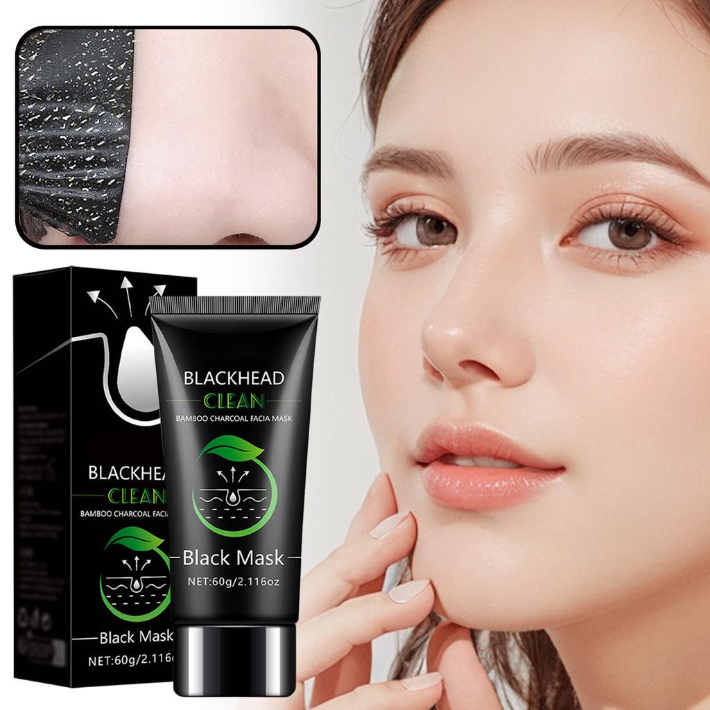 Charcoal Blackhead Removal Cleansing Mask Tear-off Nose Patch Deep Cleansing Nose Mask Shrinks Pores.