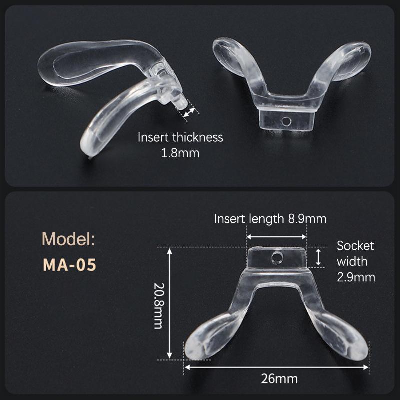 Очки-седловидные Носовые упоры Цельный зажим для переносицы Очки с противоскользящим держателем Аксессуары для очков