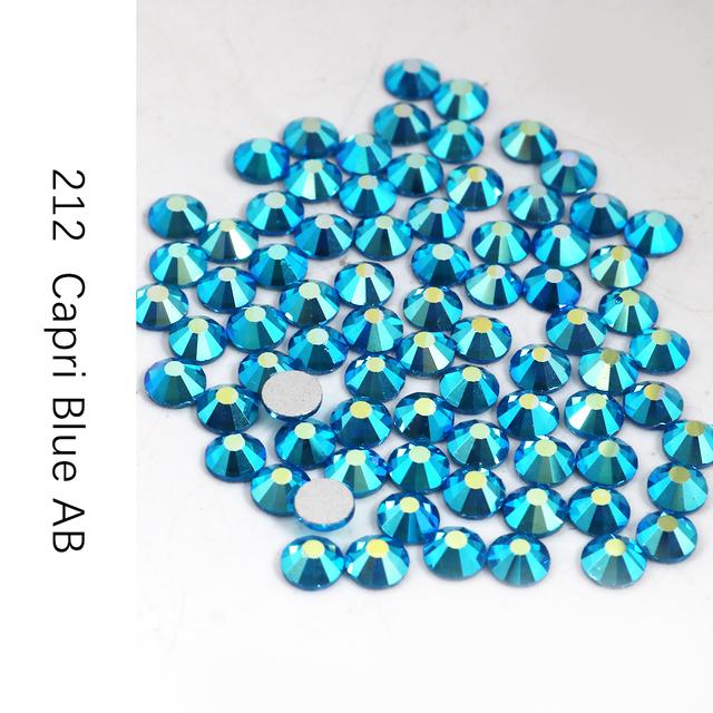 Стразы без горячей фиксации, кристалл Ab Ss3-Ss30, стразы для ногтей с плоской задней частью, стразы премиум-качества, блестящие стразы для ногтей, хрустальный камень