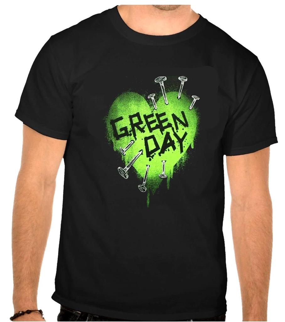 Green Day Greenday Логотип Рок-музыки Черная Футболка -1297-