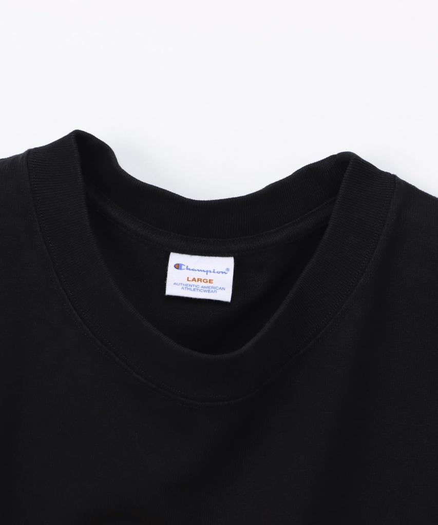 Champion Casual Short Sleeve Crew Cotton Relax Graphic Logo Stone Bio Men's T-Shirt, Neck, 100% USA, Fit, Print, Wash, Black, C3-B323