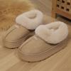 Fashion Women's Flat Warm Faux Fur Snow Boots Winter New Lightweight Slip On Ankle Boots Woman Comfortable Non Slip Slip On Cotton Shoes
