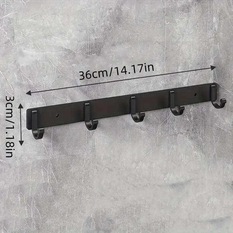 3/4/5 Крючок Черный Алюминиевый Настенный Вешалка Подходит Для Полотенец Банные Полотенца Куртки Одежды Аксессуары Для Домашней Ванной Комнаты