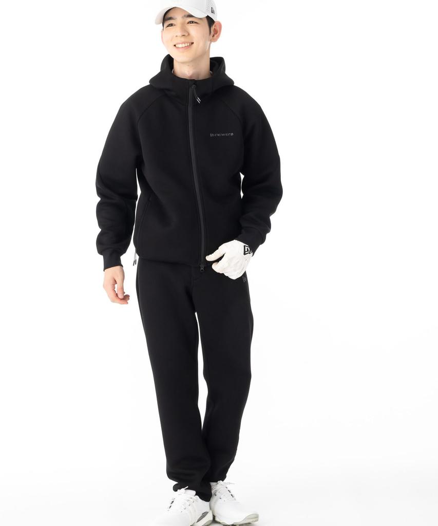 New Era Мужская толстовка с молнией Golf Tech Sweat с тисненым логотипом, круглая, размер L, черный 15129443 NER37G9137