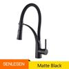 Black/Nickel/Chrome/Gold Rubber Kitchen Faucet Sink Faucet 360 Degree Rotation Pull Down Stream Sprayer Hot Cold Water Mixer Tap