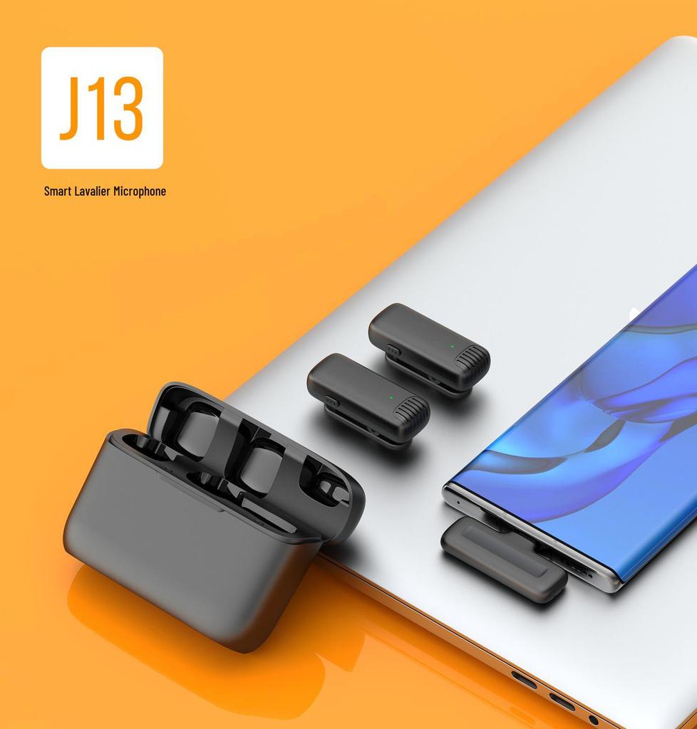 Беспроводной петличный микрофон J13 с самым высоким рейтингом: Микрофон 2.4G с шумоподавлением для прямой трансляции