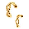 Les Trésors De Lily [L5163] — Золотые серьги-кольца Infini в форме полукольца.