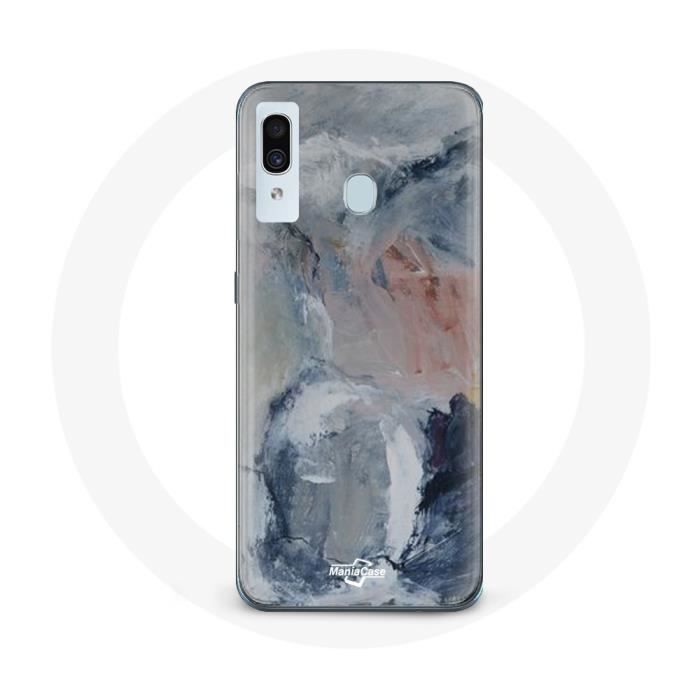 Case - MANIACASE - Samsung Galaxy A30 - Grey - Abstract Texture - Flexible