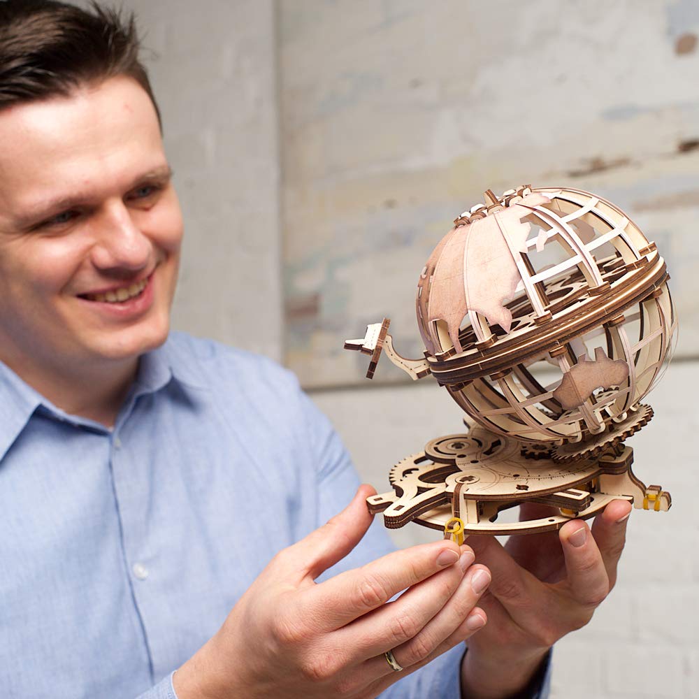 Ugears Механическая Земля Деревянная Поделка Без Клея или Инструментов Легко Собрать для Взрослых Пазл, Модель, Требуется,