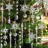 18Pieces Premium Acrylic Ice Christmas Ornamentation Crystal Snowflake Transparent Decors For Indoor Festival Display