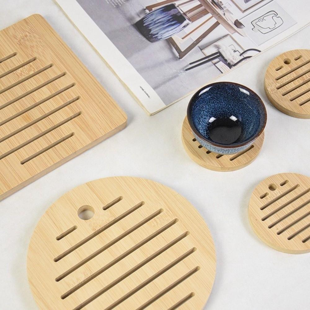 2PCS Thickened Heat Resistant Mat Natural Bowls Pad Simple Table Protectors Kitchen