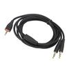 Headset Cable for MMX100 2m Length 3.5mm To Dual 3.5mm Plug PC Headset Replacement Cable Black